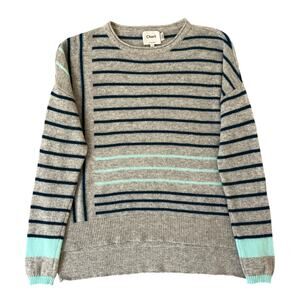 Charli Cashmere Sweater Small Boxy Lightweight Striped Spring Knit Coastal